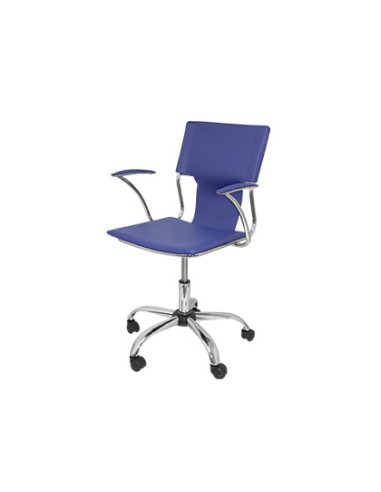 Silla giratoria pyc respaldo medio regulable en...