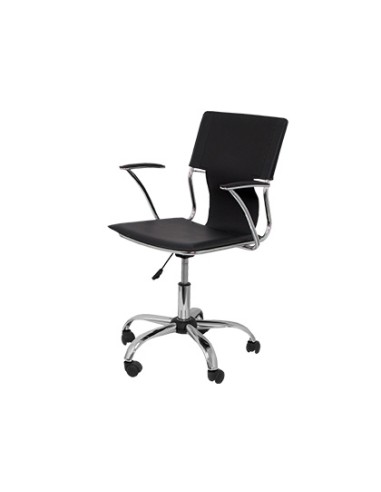 Silla giratoria pyc respaldo medio regulable en...