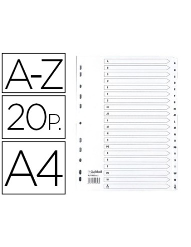 Separador exacompta cartulina blanca a-z juego...