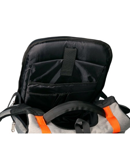 Mochila para portatil q-connect 18\" negra / gris poliester impermeable 460x170x310 mm