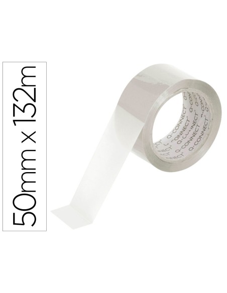 Cinta adhesiva q-connect polipropileno transparente 132 m x 50 mm para embalaje