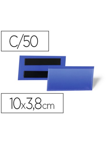Funda durable magnetica 100x38 mm plastico azul...