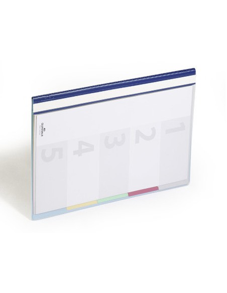 Carpeta clasificadora con fastener durable divisoflex din a4 con 5 separadores e indice lomo color azul