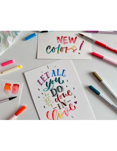 Rotulador stabilo acuarelable pen 68 brush...