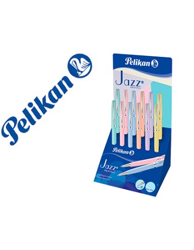 Boligrafo pelikan jazz pastel expositor de 12...