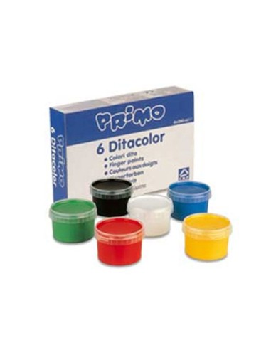 Pintura de dedos primo 250 g caja de 6 unidades...
