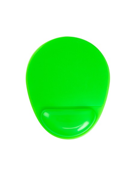 Alfombrilla para raton q-connect reposamuñecas de gel pvc color verde 210x245x20 mm