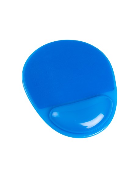 Alfombrilla para raton q-connect reposamuñecas de gel pvc color azul 210x245x20 mm