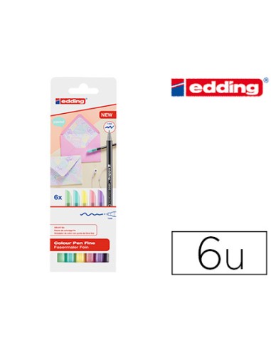 Rotulador edding punta fibra 1200 pastel punta...