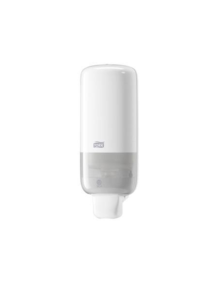 Dispensador de jabon y desinfectante tork s4 plastico blanco capacidad 1000 ml 305x122x106 mm