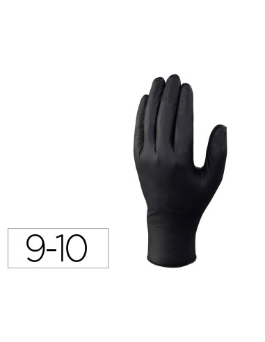 Guantes deltaplus de nitrilo desechable negro...
