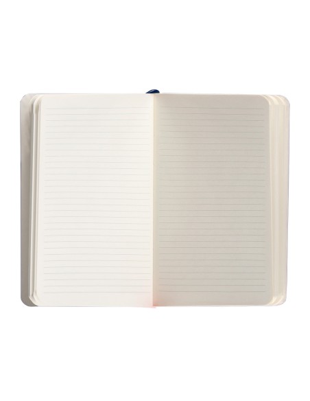 Cuaderno con gomilla antartik notes tapa blanda a6 rayas azul marino 100 hojas 80 gr fsc