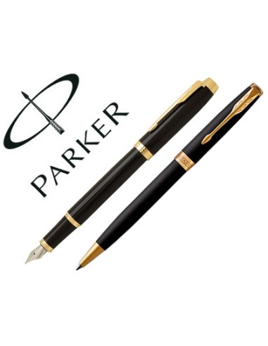 Juego parker duo sonnet laca negra gt boligrafo...