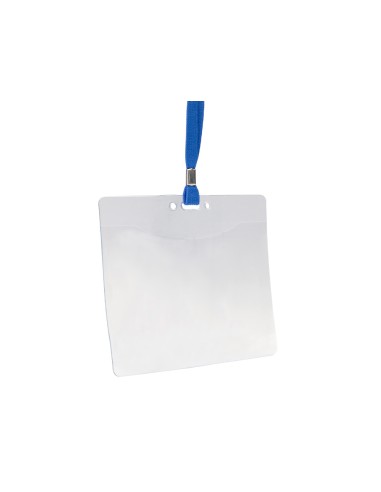 Identificador q-connect con cordon plano azul...