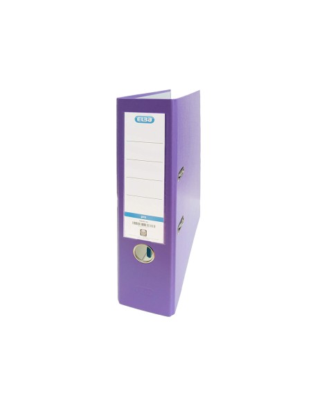 Archivador de palanca elba carton forrado pvc con rado top folio lomo 80 mm violeta