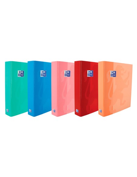 Carpeta de anillas oxford school din a4+ tapa extradura 4 anillas 40 mm colores tendencias surtidos surtidos