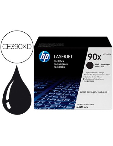 Toner hp laserjet 90x enterprise m4555mfp negro...