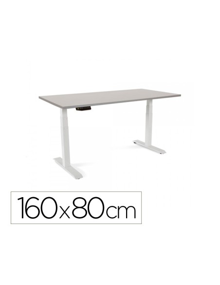 Mesa de oficina rocada work 2002ab02v24 gris/gris 160x80 cm