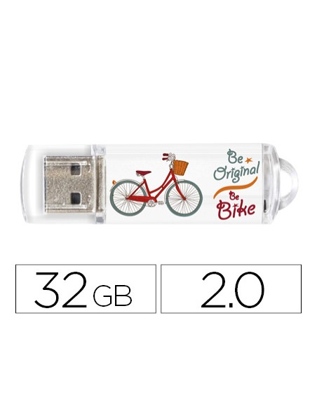Memoria usb techonetech flash drive 32 gb 2.0 be bike