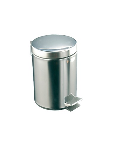 Papelera con pedal acero inoxidable brillo 12 l...