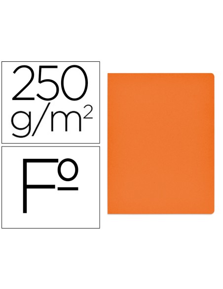 Subcarpeta cartulina gio simple intenso folio naranja 230g/m2