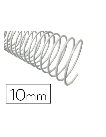 Espiral metalico q-connect blanco 64 5:1 10 mm 1mm caja de 200 unidades
