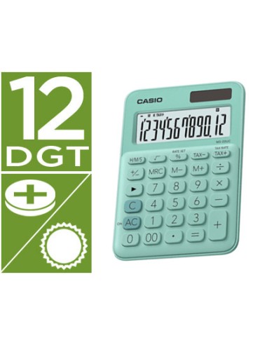 Calculadora casio ms-20uc-gn sobremesa 12...