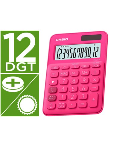Calculadora casio ms-20uc-rd sobremesa 12...