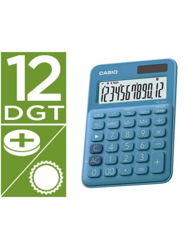 Calculadora casio ms-20uc-bu sobremesa 12...