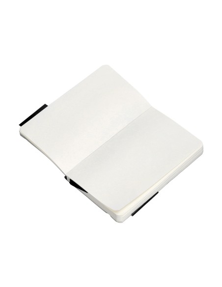 Cuaderno con gomilla antartik notes tapa blanda a6 hojas lisas negro 100 hojas 80 gr fsc
