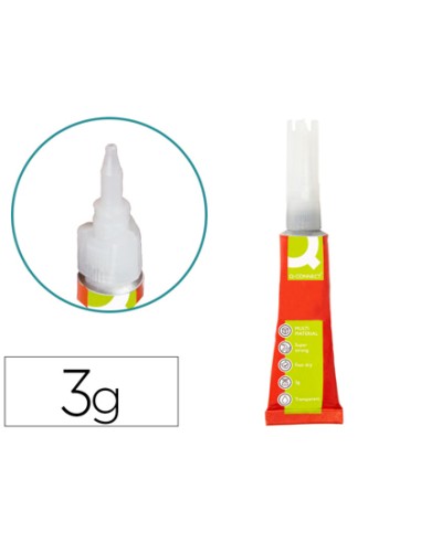 Pegamento q-connect adhesivo instantaneo fuerte...