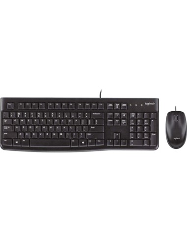 Set teclado + raton logitech mk120 usb con...