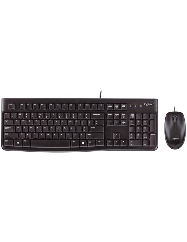 Set teclado + raton logitech mk120 usb con...