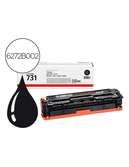 Toner canon 731 bk i-sensys lbp7100cn / lbp7110cw / mf623cn / mf628cw / mf8230cn / mf8280cw negro 1500 pag