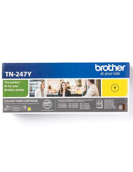 Toner brother tn247y dcp-l3510cdw / hl-l3270cdw / mfc-l3710cw amarillo 2300 paginas