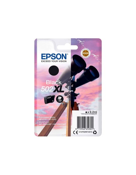 Ink-jet epson 502 xl expression home xp 5100 / 5105 workforce wf 2860 / 2860dwf negro 550 paginas