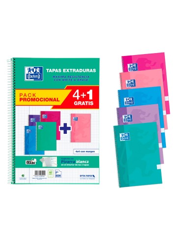 Cuaderno espiral oxford tapa extradura folio 80...