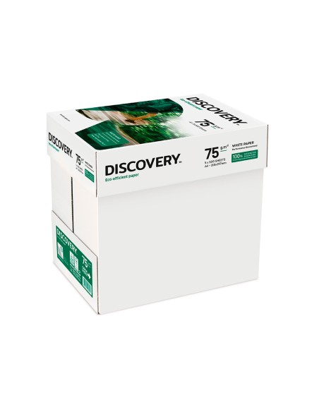 Papel fotocopiadora discovery fast pack din a4 75 gramos papel multiuso ink-jet y laser caja de 2500 hojas