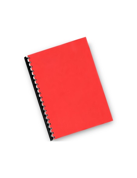 Tapa de encuadernacion q-connect pvc din a4 opaca rojo 180 micras caja de 100 unidades