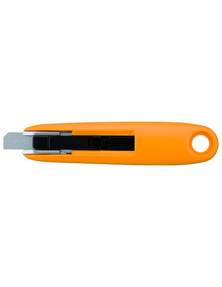 Cortador de seguridad olfa cuchilla ancha 12,5mm formato compacto con cuerpo de acero inoxidable