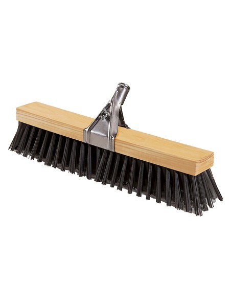Cepillo barrendero madera reforzado cerdas polipropileno 520x90 mm contiene pinza y palo