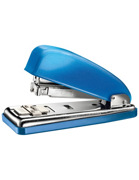 Grapadora petrus 226 classic wow azul metalizado capacidad 30 hojas en blister