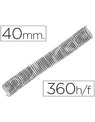 Espiral metalico q-connect 64 5:1 40mm 1,2mm...