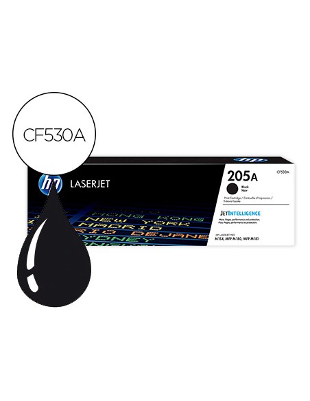 Toner hp 205a laserjet m 154a / 154nw / mfp m180n / 181fw negro 1100 paginas