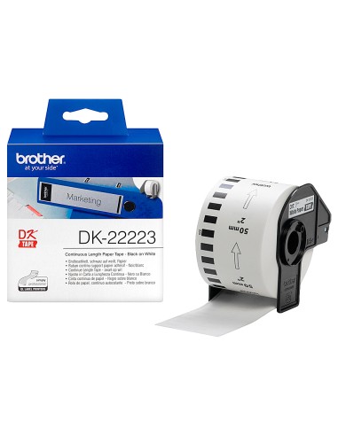 Etiqueta brother dk22223 cinta papel continuo...