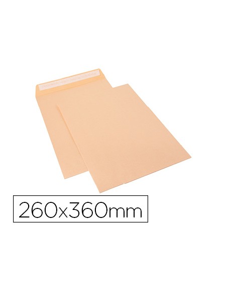 Sobre sam bolsa celulosa chamoix 90 gr tira de silicona 260x360 mm tira silicona caja 250 unidades