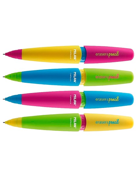 Portaminas milan capsule mix 0,7 mm con goma colores surtidos