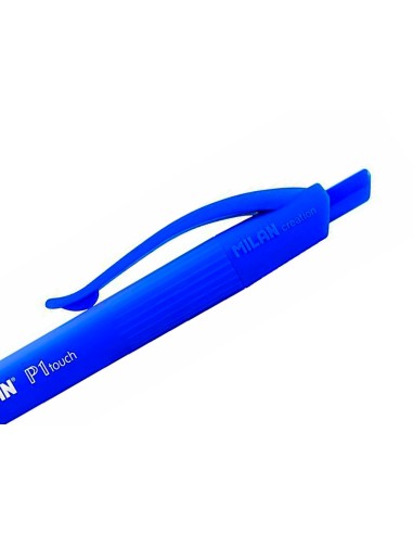 Boligrafo milan p1 retractil 1 mm touch azul