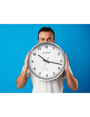 Reloj q-connect de pared plastico oficina...