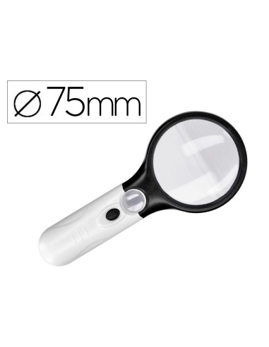 Lupa q-connect electrica aro abs 75 mm 3...